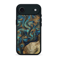 iPhone 17 Air Wood Phone Case - Rodolfo (Teal & Gold, 800693)