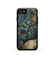 iPhone SE Wood Phone Case - Rodolfo (Teal & Gold, 800693)