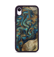 iPhone Xr Wood Phone Case - Rodolfo (Teal & Gold, 800693)