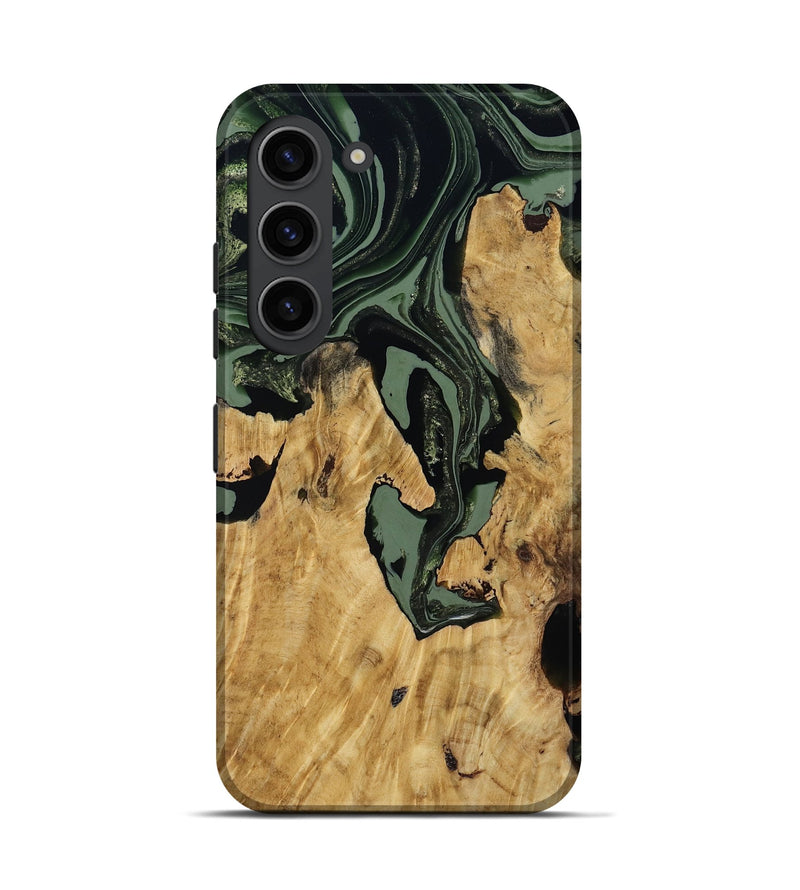Galaxy S23 Wood Live Edge Phone Case - Warner (Green, 800700)
