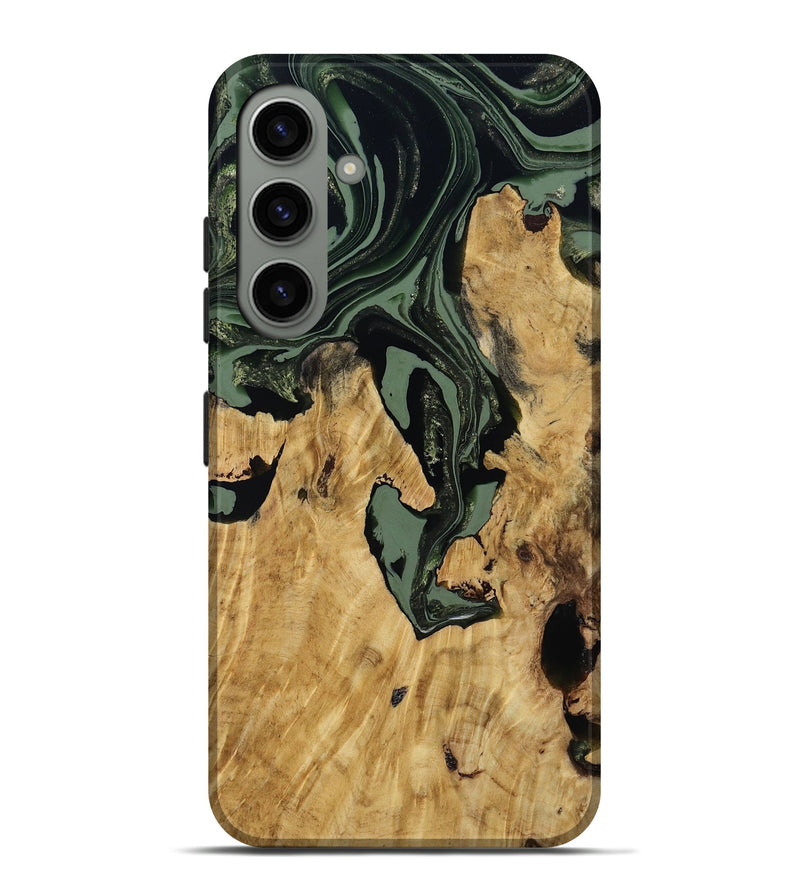 Galaxy S24 Plus Wood Live Edge Phone Case - Warner (Green, 800700)
