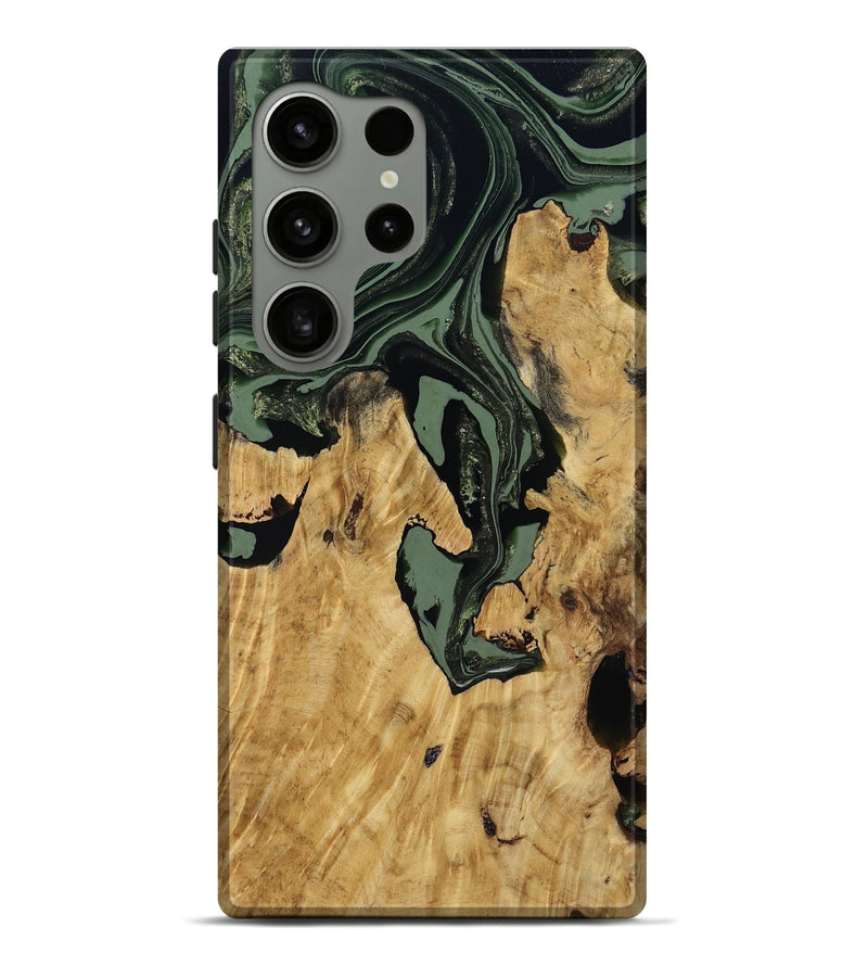 Galaxy S24 Ultra Wood Live Edge Phone Case - Warner (Green, 800700)