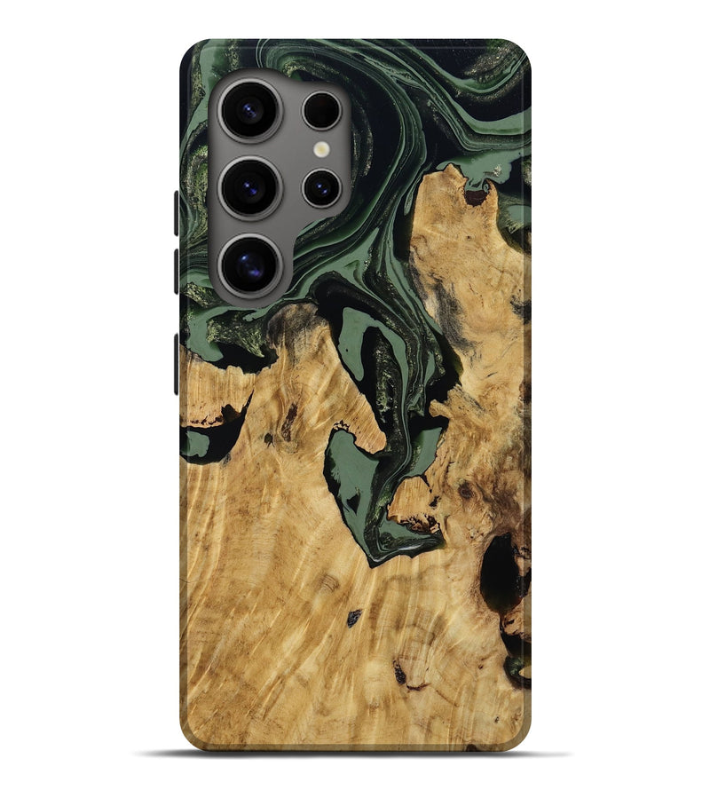 Galaxy S25 Ultra Wood Live Edge Phone Case - Warner (Green, 800700)