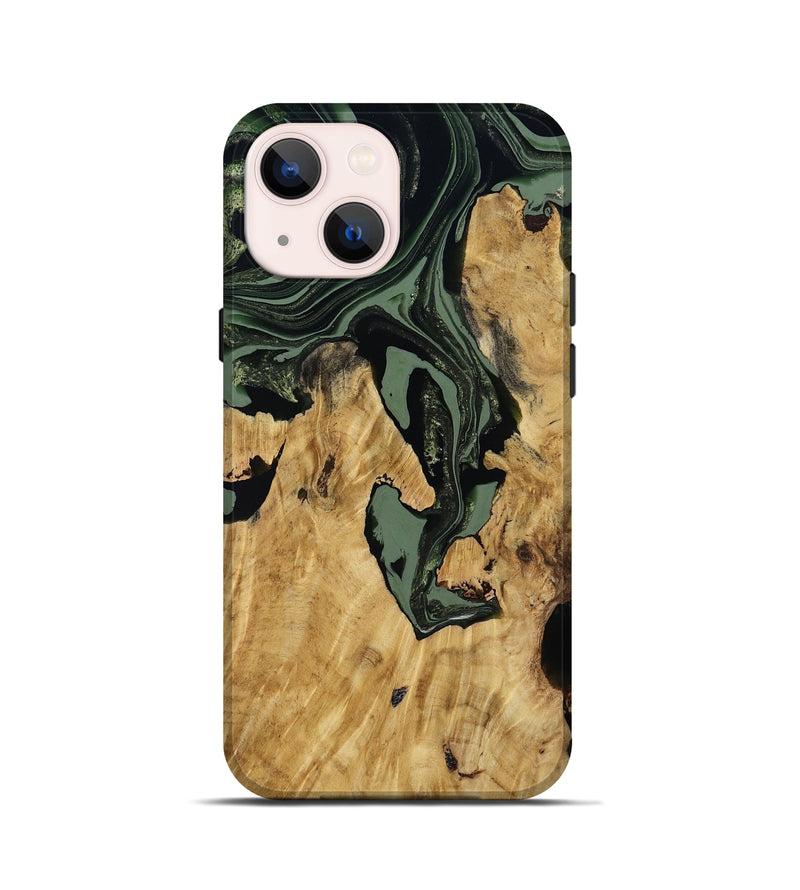 iPhone 13 mini Wood Live Edge Phone Case - Warner (Green, 800700)