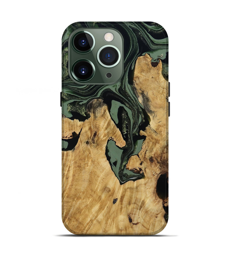 iPhone 13 Pro Wood Live Edge Phone Case - Warner (Green, 800700)