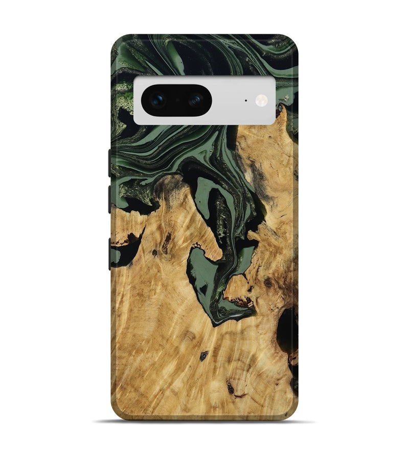 Pixel 7 Wood Live Edge Phone Case - Warner (Green, 800700)