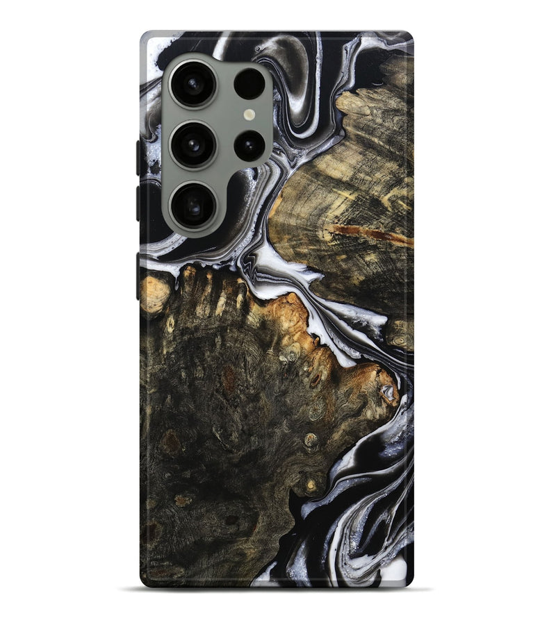 Galaxy S24 Ultra Wood Live Edge Phone Case - Hoyt (Black & White, 800701)