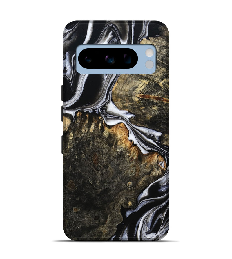 Pixel 8 Pro Wood Live Edge Phone Case - Hoyt (Black & White, 800701)