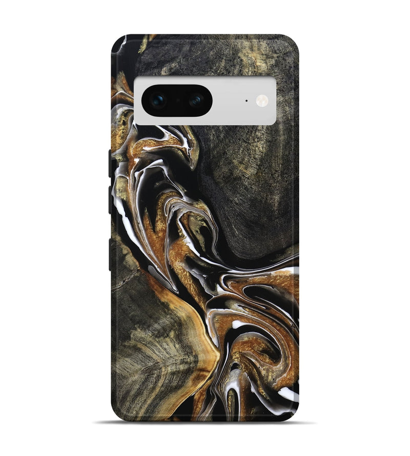 Pixel 7 Wood Live Edge Phone Case - Roni (Black & White, 800702)