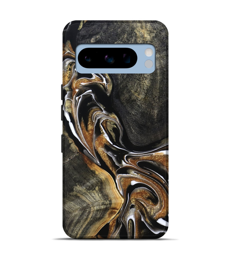Pixel 8 Pro Wood Live Edge Phone Case - Roni (Black & White, 800702)