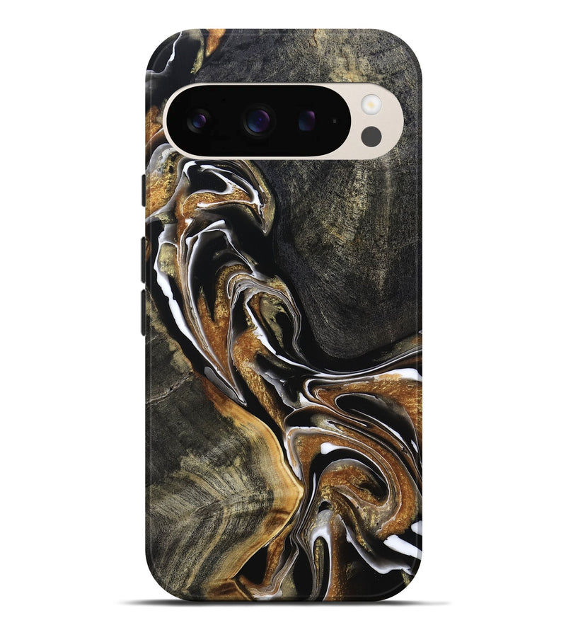 Pixel 9 Pro XL Wood Live Edge Phone Case - Roni (Black & White, 800702)