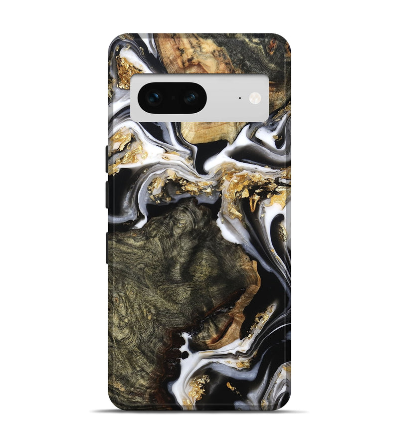 Pixel 7 Wood Live Edge Phone Case - Callie (Black & White, 800703)