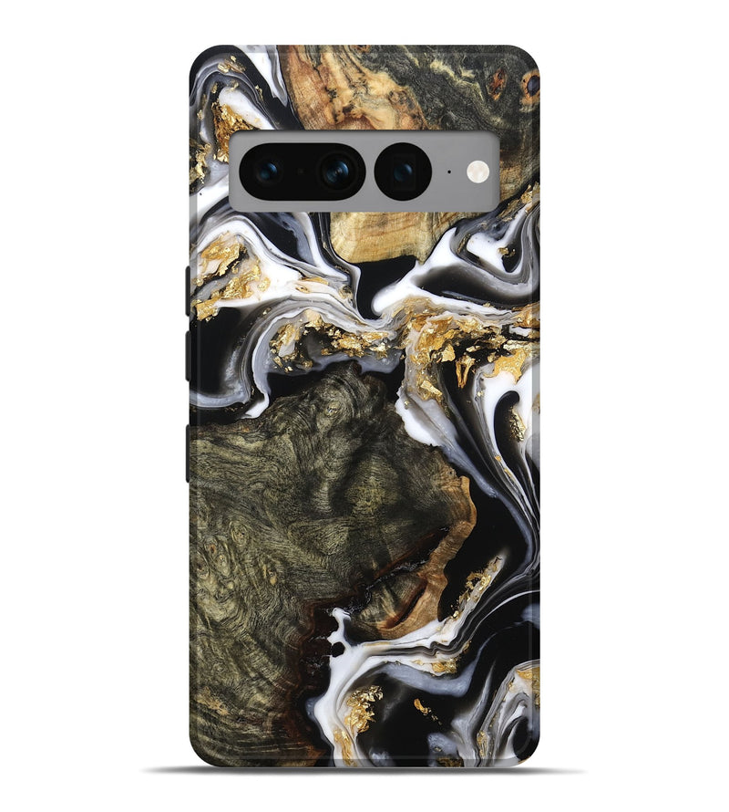 Pixel 7 Pro Wood Live Edge Phone Case - Callie (Black & White, 800703)