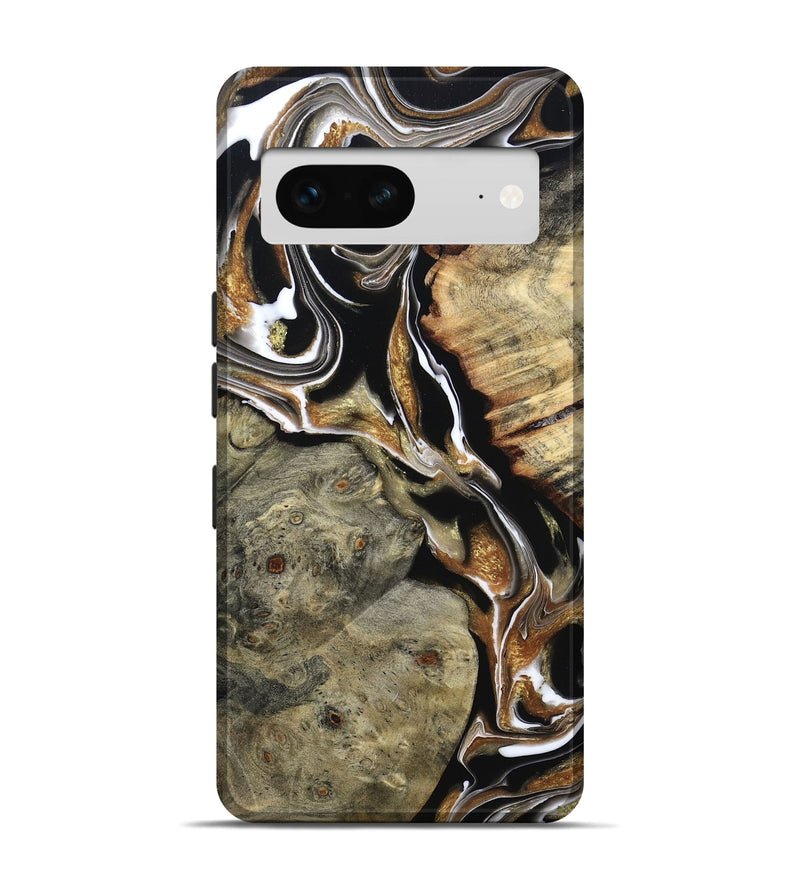 Pixel 7 Wood Live Edge Phone Case - Maud (Black & White, 800704)