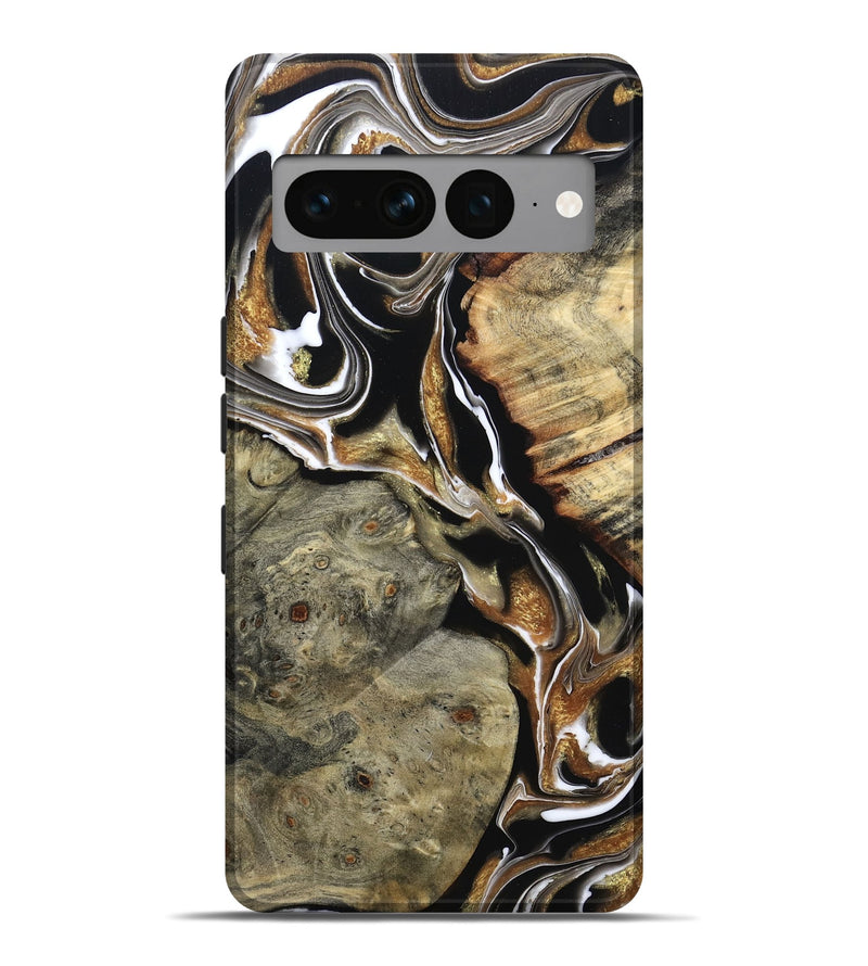 Pixel 7 Pro Wood Live Edge Phone Case - Maud (Black & White, 800704)