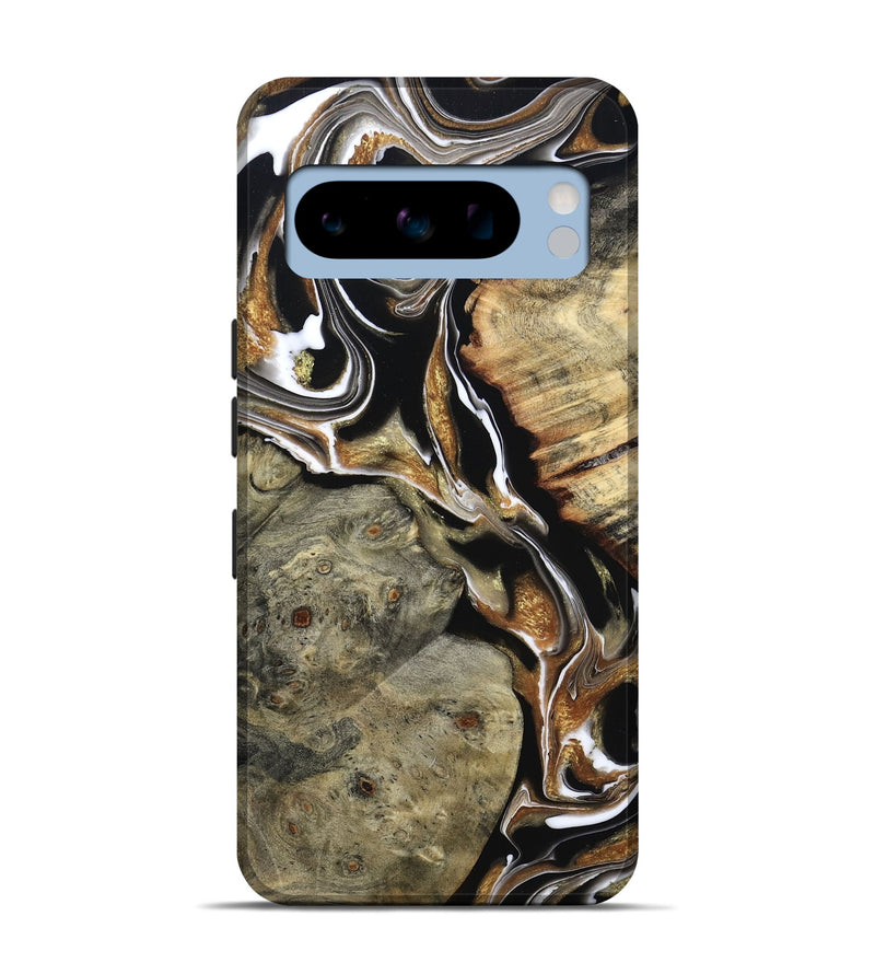 Pixel 8 Pro Wood Live Edge Phone Case - Maud (Black & White, 800704)