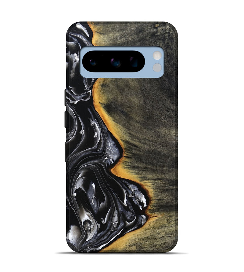 Pixel 8 Pro Wood Live Edge Phone Case - Carson (Black & White, 800705)