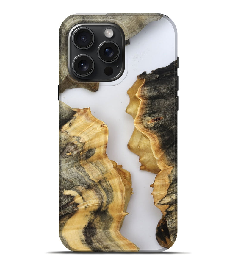 iPhone 16 Pro Max Wood Live Edge Phone Case - Son (Clear, 800709)