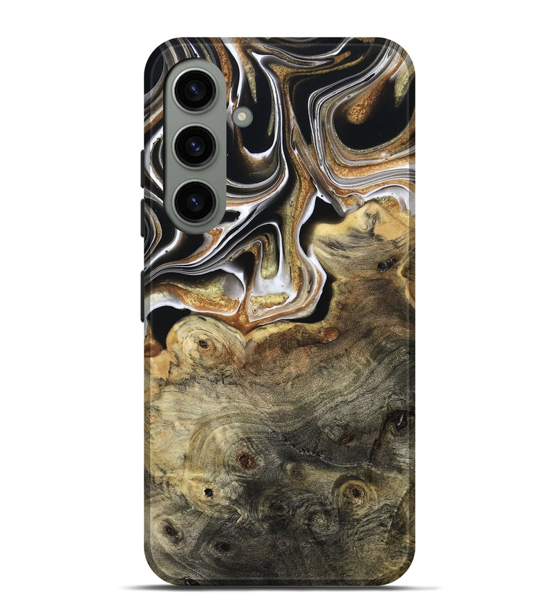 Galaxy S24 Plus Wood Live Edge Phone Case - Kaylyn (Black & White, 800710)