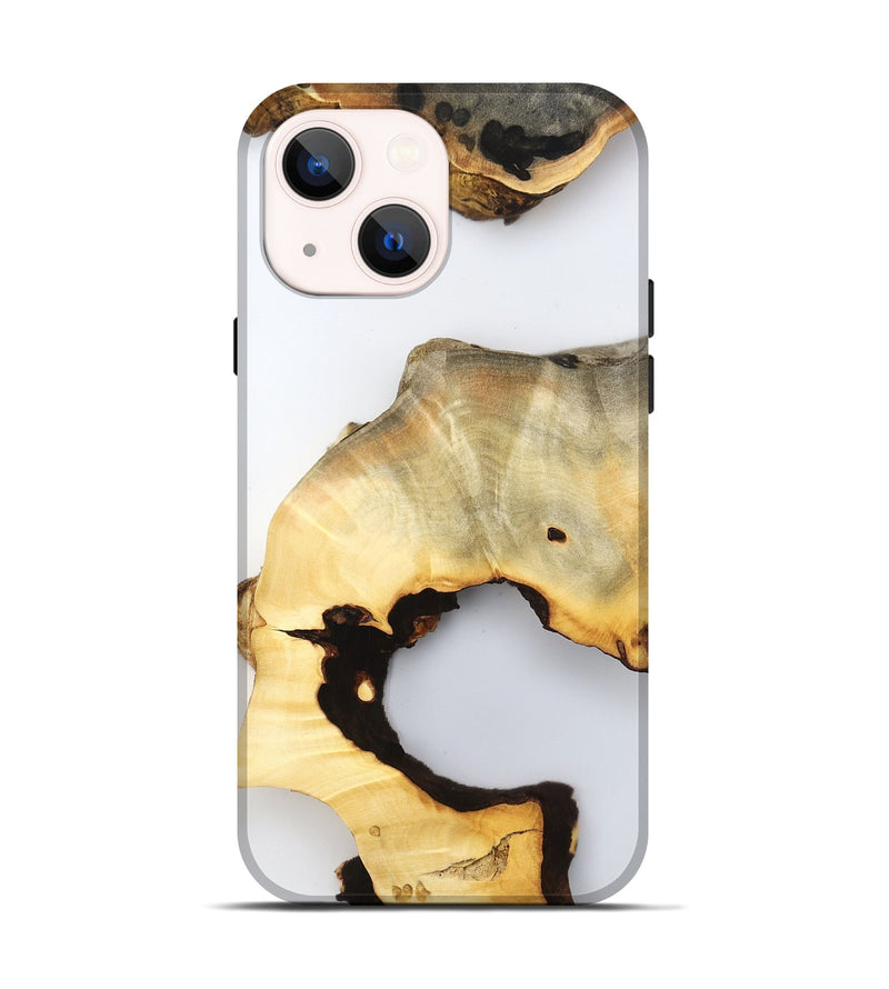 iPhone 14 Wood Live Edge Phone Case - Reuben (Clear, 800712)