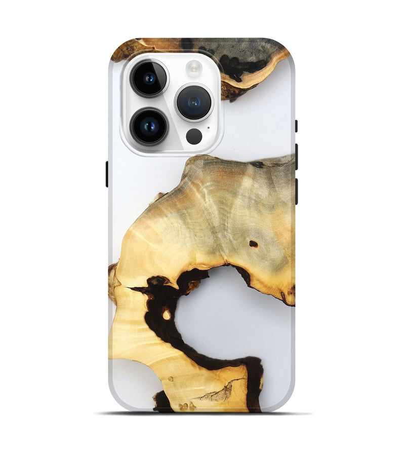 iPhone 15 Pro Wood Live Edge Phone Case - Reuben (Clear, 800712)