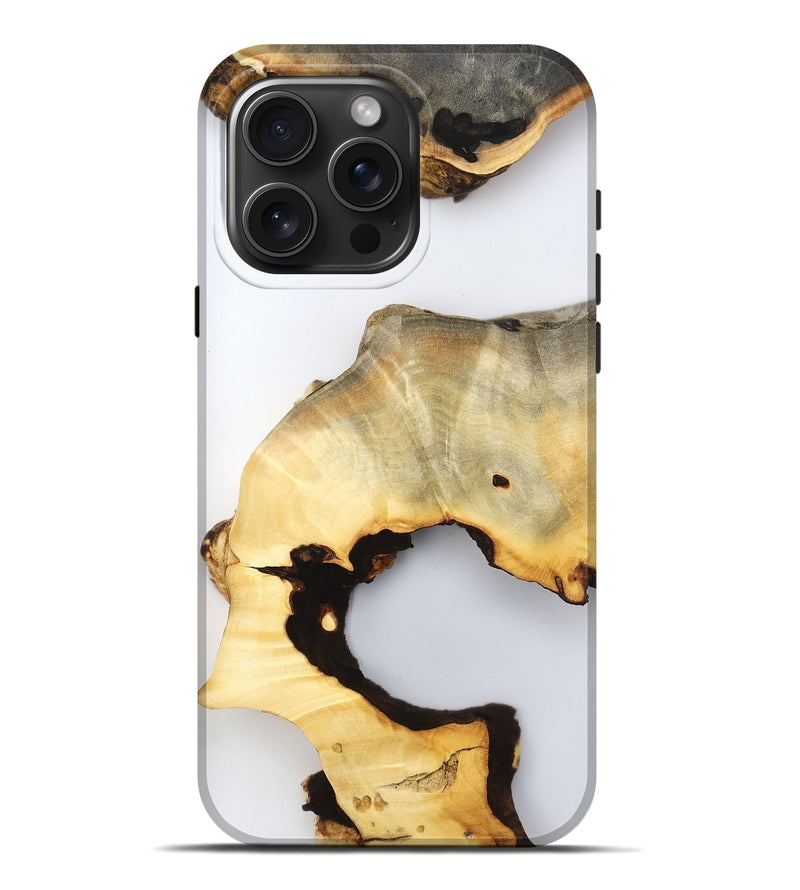 iPhone 16 Pro Max Wood Live Edge Phone Case - Reuben (Clear, 800712)
