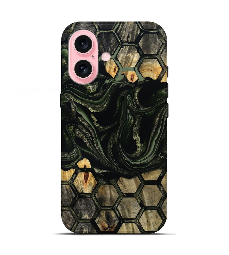 iPhone 16 Wood Live Edge Phone Case - Tempie (Pattern, 800714)