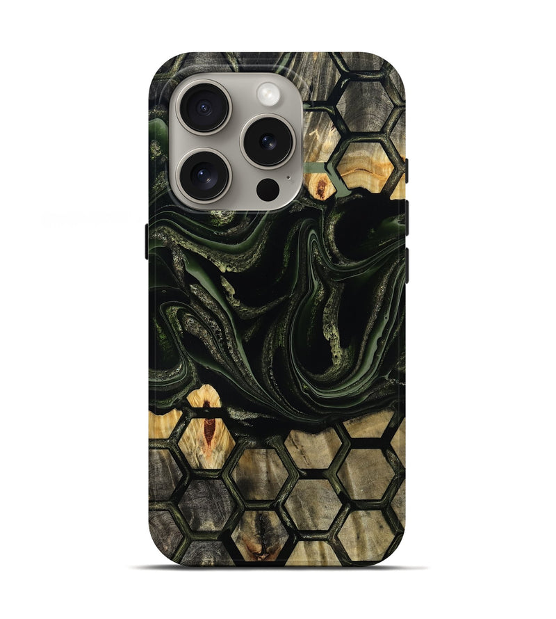 iPhone 16 Pro Wood Live Edge Phone Case - Tempie (Pattern, 800714)