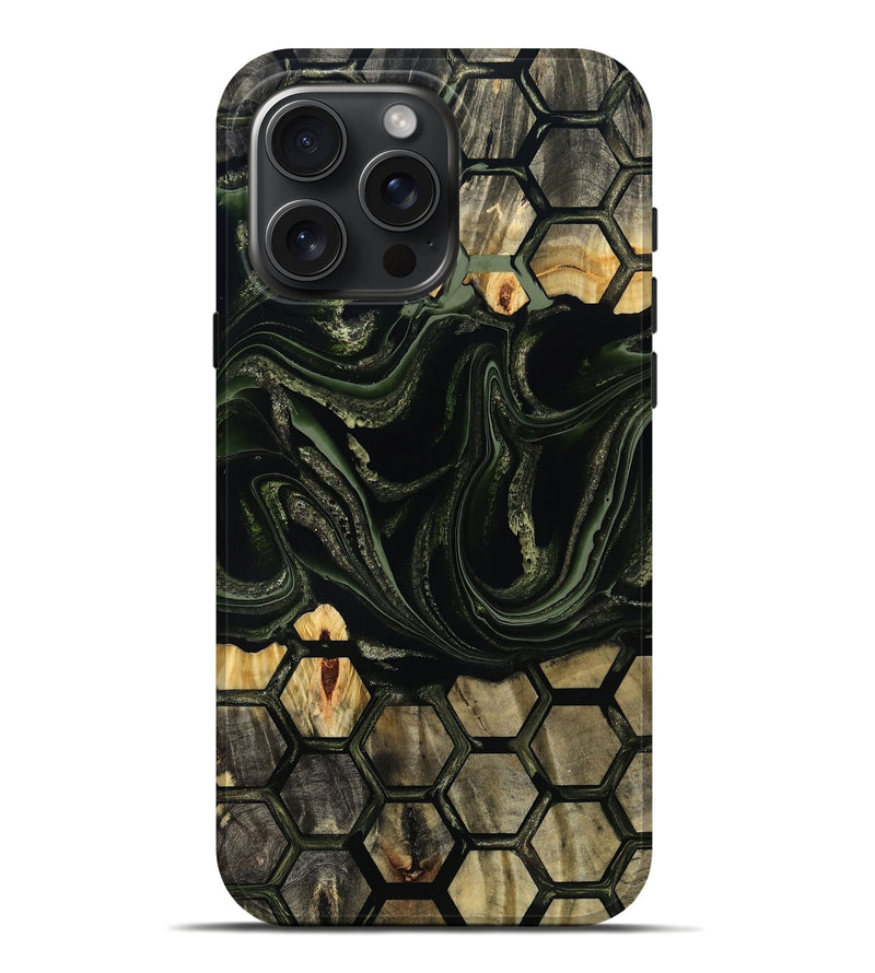 iPhone 16 Pro Max Wood Live Edge Phone Case - Tempie (Pattern, 800714)