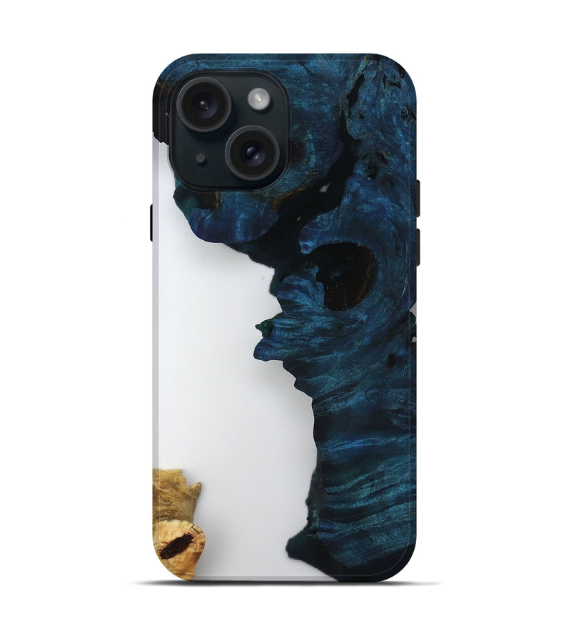 iPhone 15 Wood Live Edge Phone Case - Carlee (Clear, 800715)