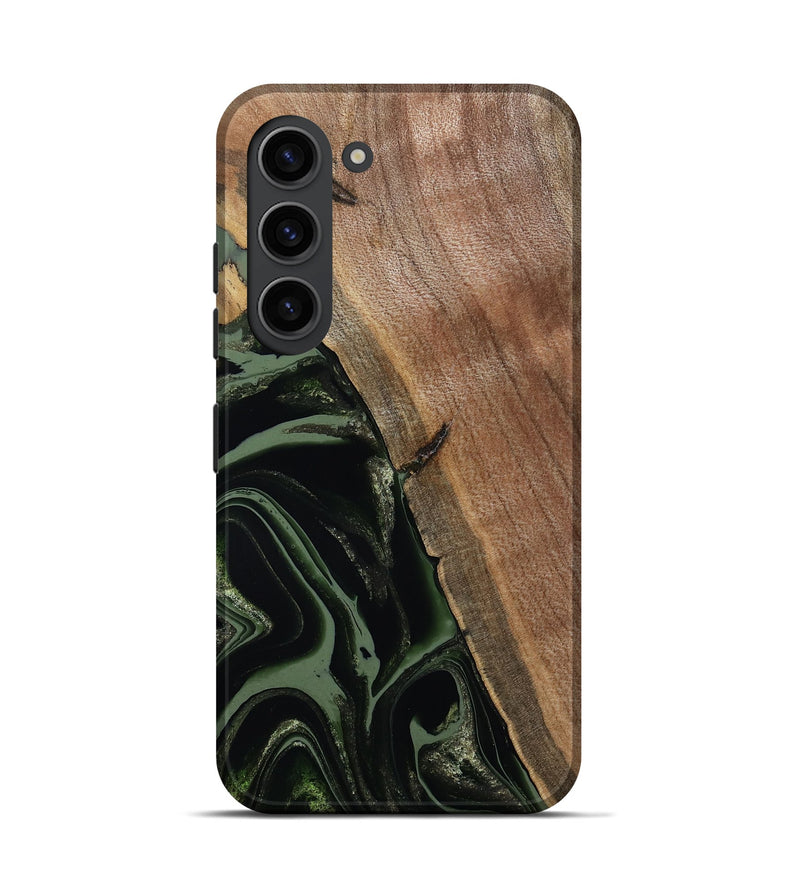 Galaxy S23 Wood Live Edge Phone Case - Josh (Green, 800716)