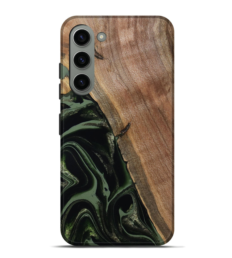 Galaxy S23 Plus Wood Live Edge Phone Case - Josh (Green, 800716)