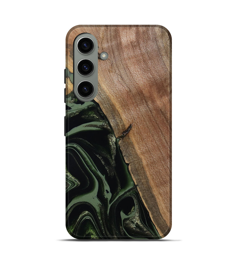 Galaxy S24 Wood Live Edge Phone Case - Josh (Green, 800716)