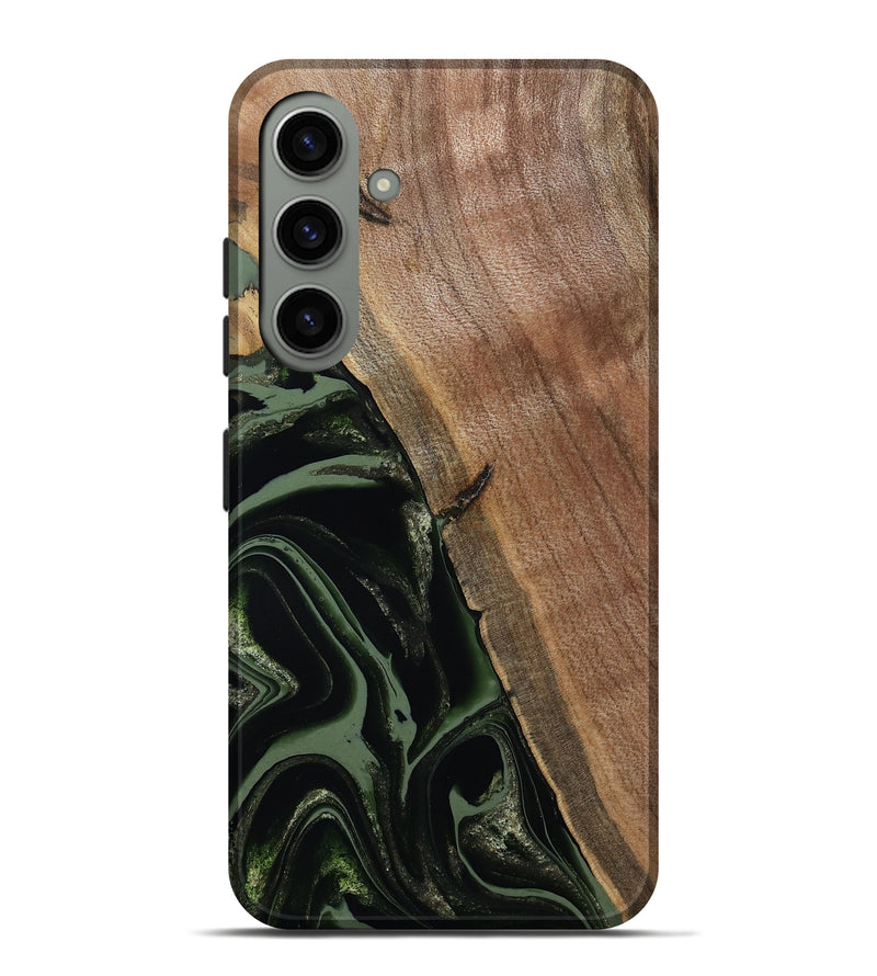 Galaxy S24 Plus Wood Live Edge Phone Case - Josh (Green, 800716)