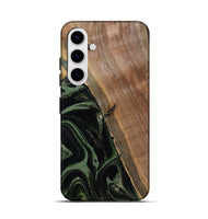 Galaxy S25 Wood Live Edge Phone Case - Josh (Green, 800716)