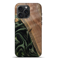 iPhone 16 Pro Max Wood Live Edge Phone Case - Josh (Green, 800716)