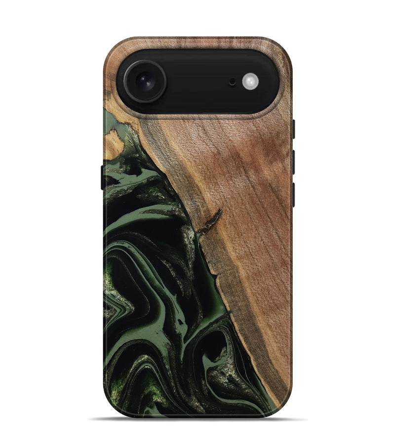 iPhone 17 Air Wood Live Edge Phone Case - Josh (Green, 800716)