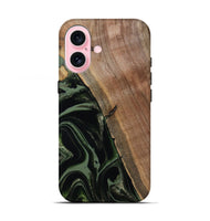 iPhone 17 Wood Live Edge Phone Case - Josh (Green, 800716)
