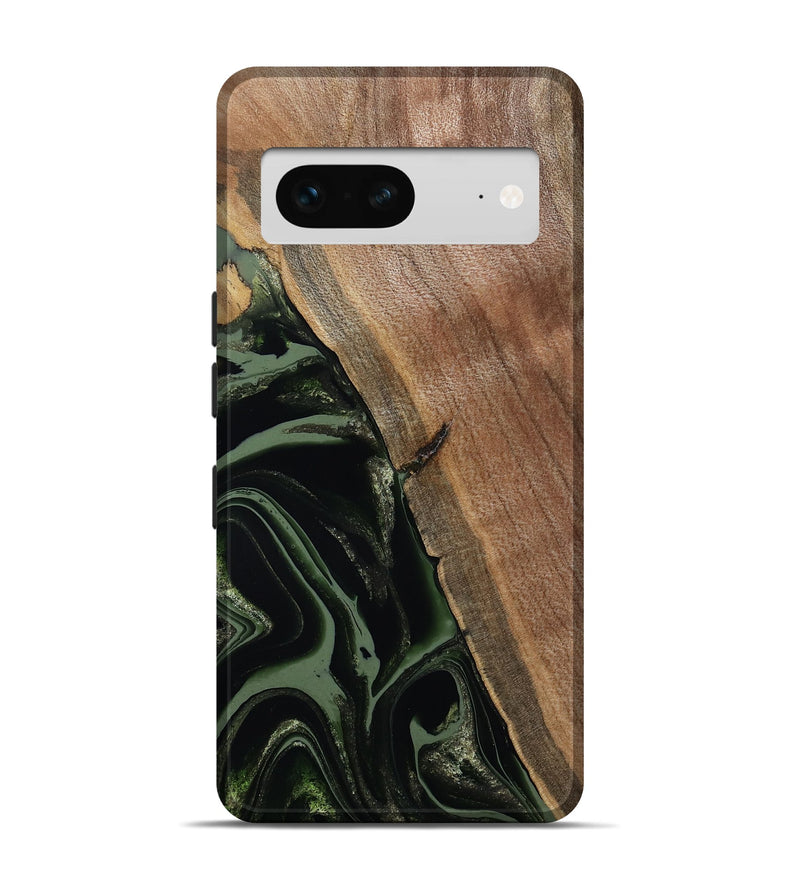 Pixel 7 Wood Live Edge Phone Case - Josh (Green, 800716)