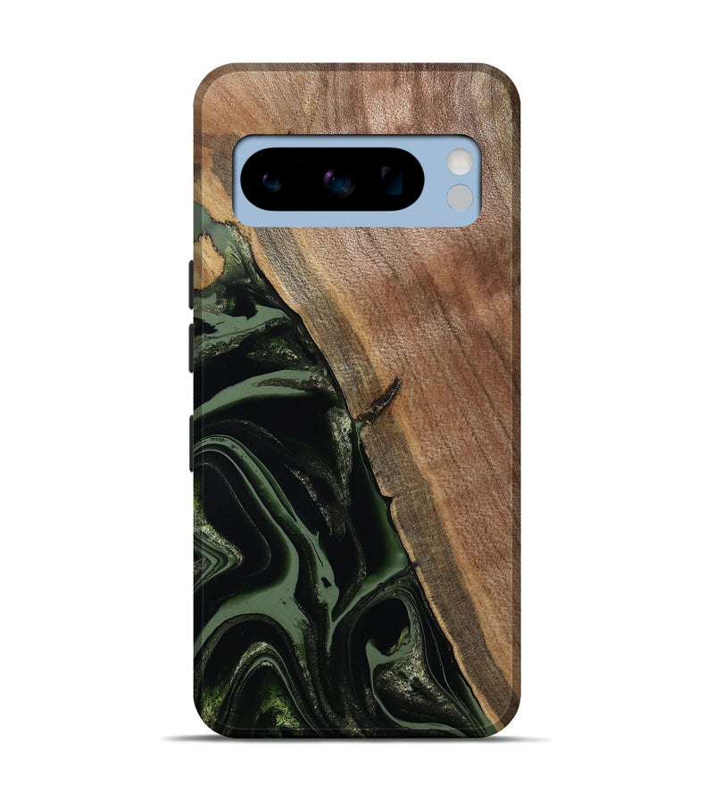 Pixel 8 Pro Wood Live Edge Phone Case - Josh (Green, 800716)