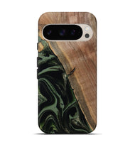 Pixel 9 Wood Live Edge Phone Case - Josh (Green, 800716)
