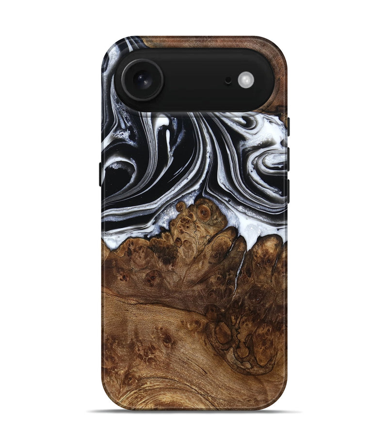 iPhone 17 Air Wood Live Edge Phone Case - Ezekiel (Black & White, 800717)