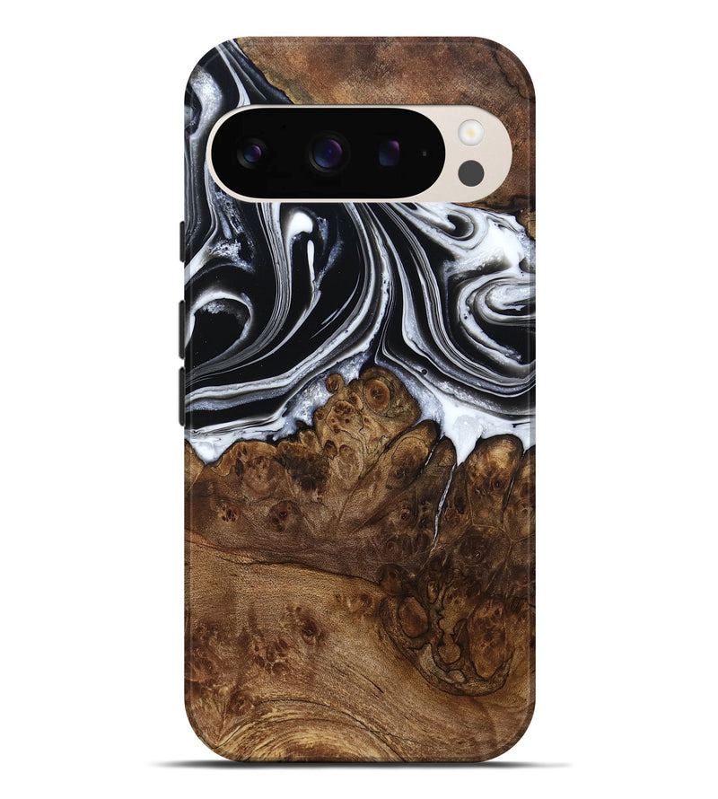 Pixel 9 Pro XL Wood Live Edge Phone Case - Ezekiel (Black & White, 800717)