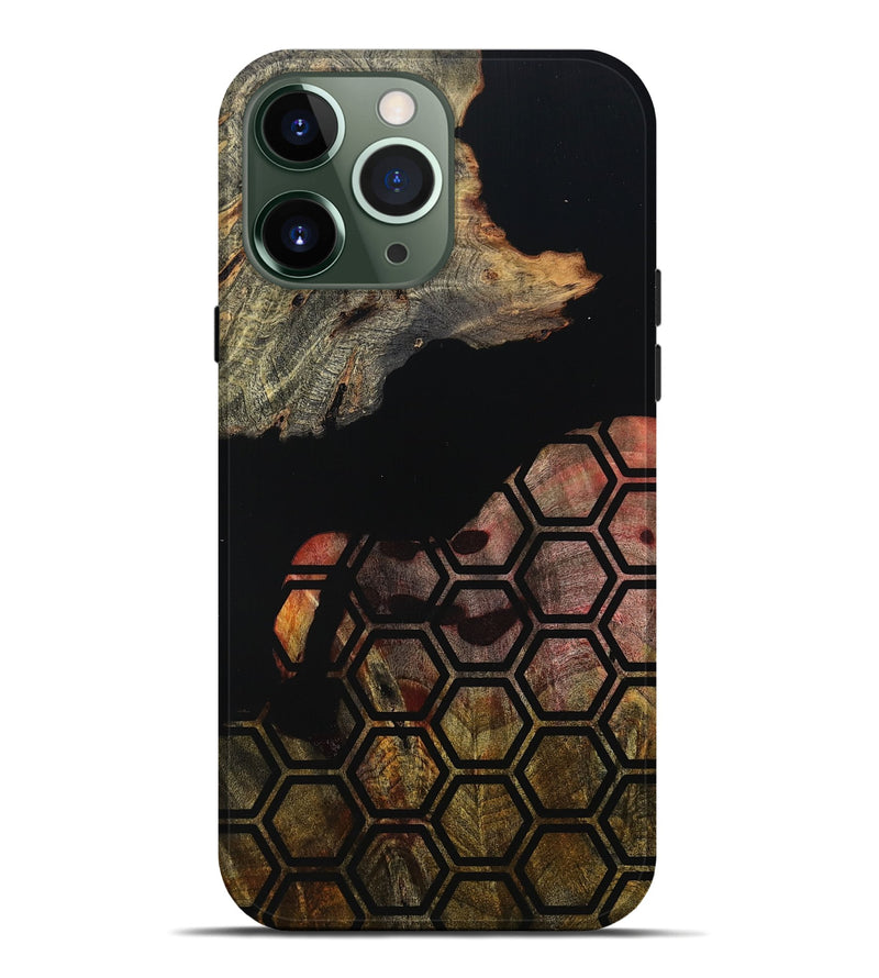 iPhone 13 Pro Max Wood Live Edge Phone Case - Chris (Double Dyed, 800718)
