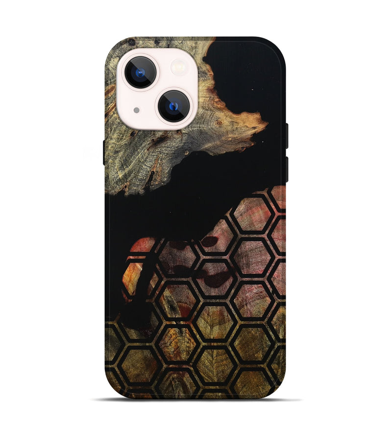 iPhone 14 Wood Live Edge Phone Case - Chris (Double Dyed, 800718)