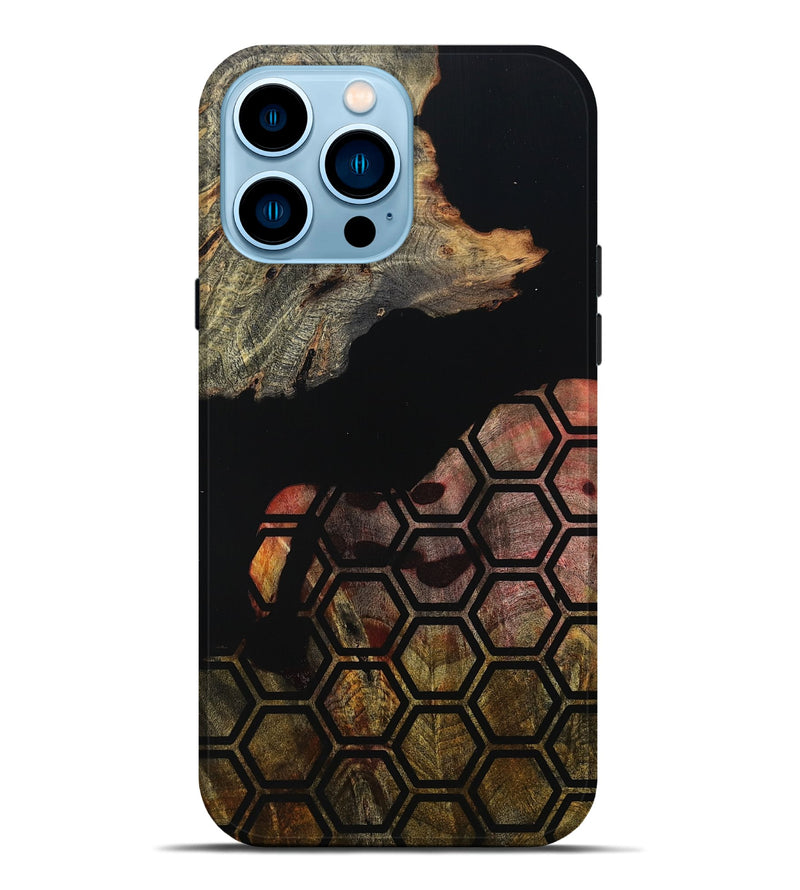 iPhone 14 Pro Max Wood Live Edge Phone Case - Chris (Double Dyed, 800718)