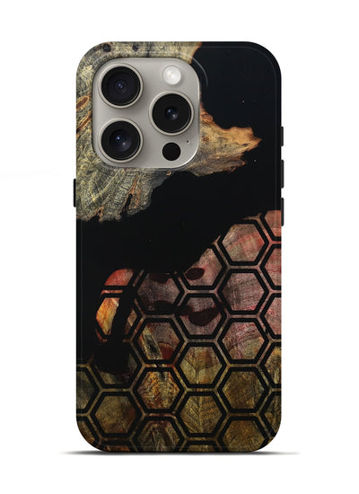 iPhone 16 Pro Wood Live Edge Phone Case - Chris (Double Dyed, 800718)