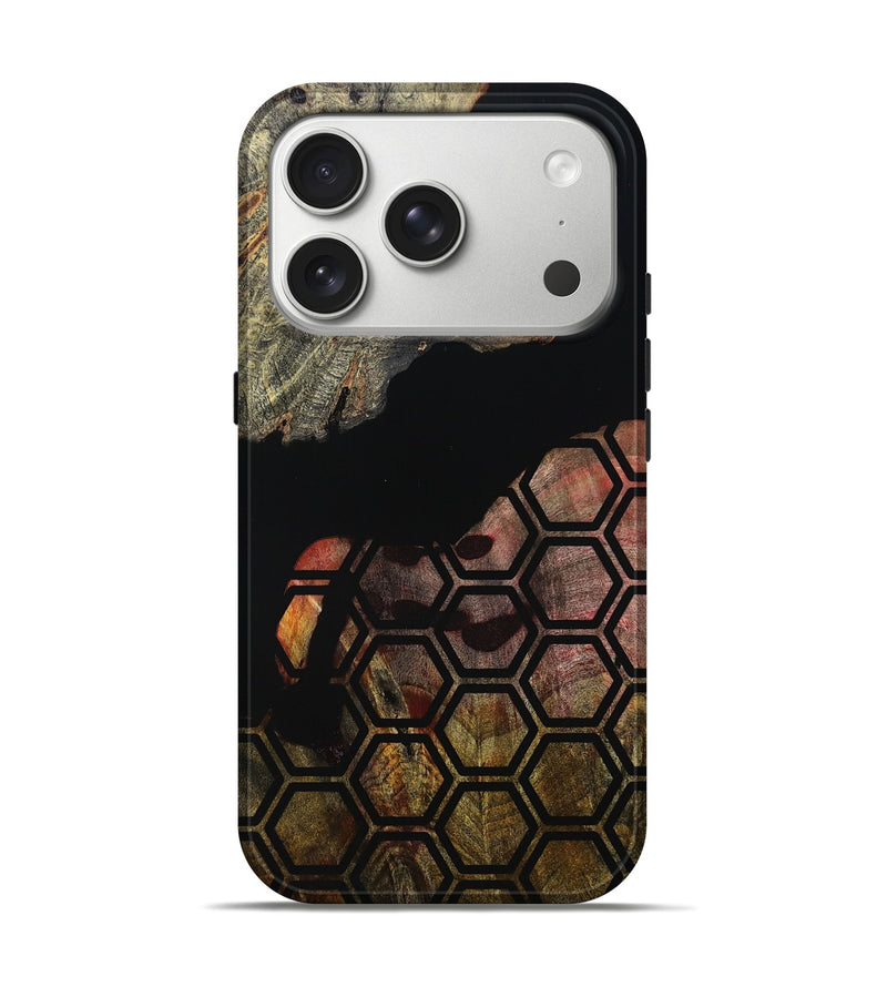 iPhone 17 Pro Wood Live Edge Phone Case - Chris (Double Dyed, 800718)