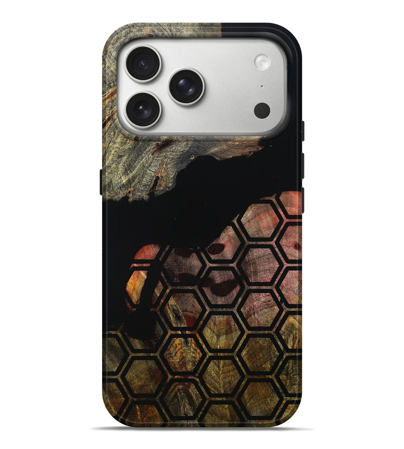 iPhone 17 Pro Max Wood Live Edge Phone Case - Chris (Double Dyed, 800718)