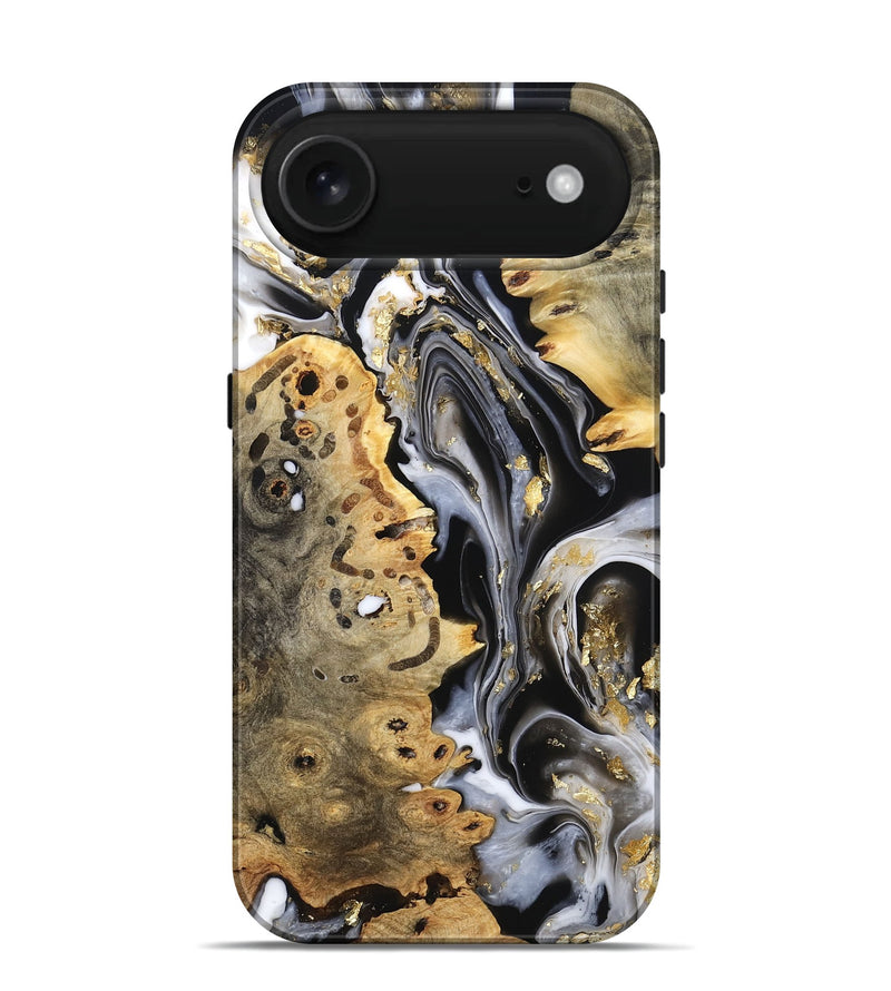 iPhone 17 Air Wood Live Edge Phone Case - Merton (Black & White, 800719)